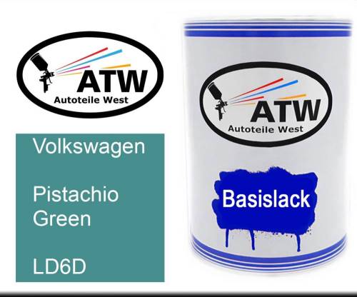 Volkswagen, Pistachio Green, LD6D: 500ml Lackdose, von ATW Autoteile West.